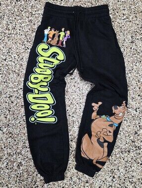 Scooby-Doo Black Kids Jogger Pants with Character Graphics XS Unisex